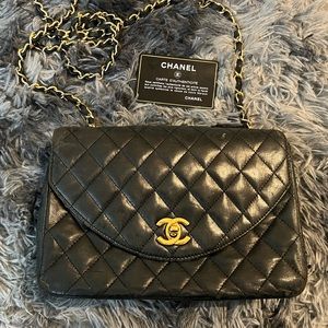 Chanel Lambskin Quilted Small Single Flap Black